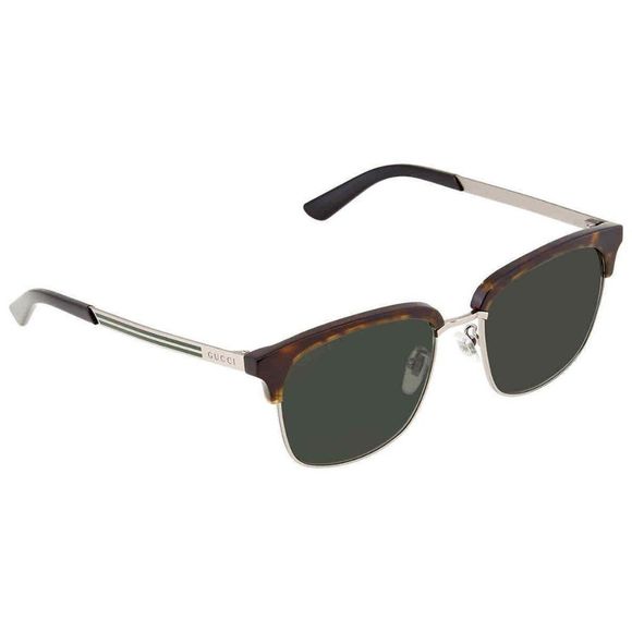 NEW Gucci Green and Brown Square Unisex Sunglasses - Picture 1 of 4